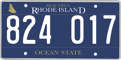 RI license plate 824017