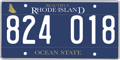 RI license plate 824018