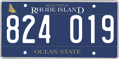 RI license plate 824019