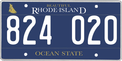 RI license plate 824020