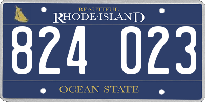RI license plate 824023