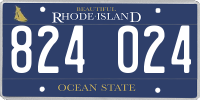 RI license plate 824024