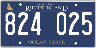 RI license plate 824025