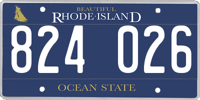 RI license plate 824026