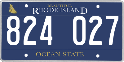RI license plate 824027