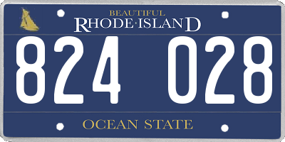 RI license plate 824028