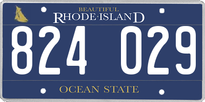 RI license plate 824029