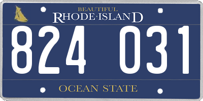 RI license plate 824031