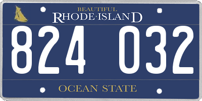 RI license plate 824032