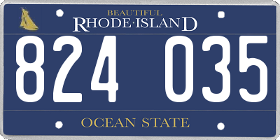 RI license plate 824035