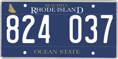 RI license plate 824037