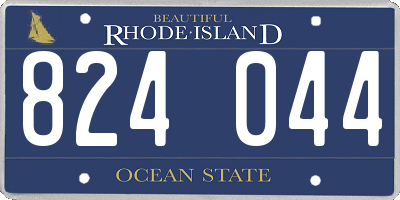 RI license plate 824044