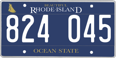 RI license plate 824045