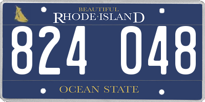 RI license plate 824048