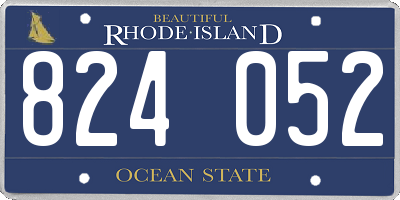 RI license plate 824052