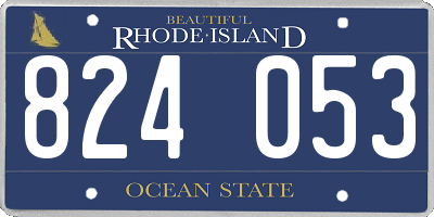 RI license plate 824053
