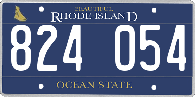 RI license plate 824054