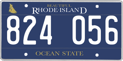 RI license plate 824056