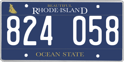 RI license plate 824058