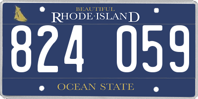 RI license plate 824059
