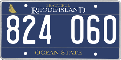 RI license plate 824060