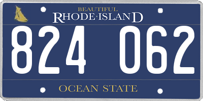 RI license plate 824062