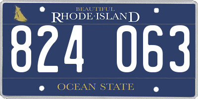 RI license plate 824063