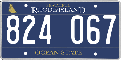 RI license plate 824067