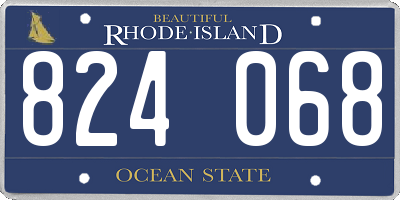 RI license plate 824068