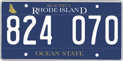 RI license plate 824070