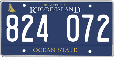 RI license plate 824072