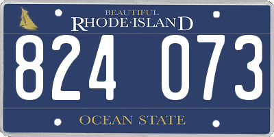 RI license plate 824073