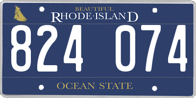 RI license plate 824074