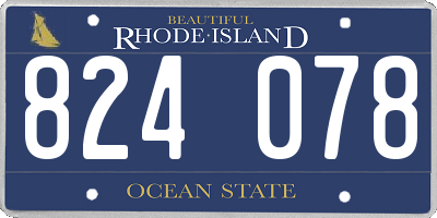 RI license plate 824078