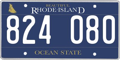 RI license plate 824080