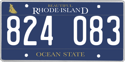 RI license plate 824083