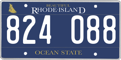 RI license plate 824088
