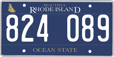 RI license plate 824089