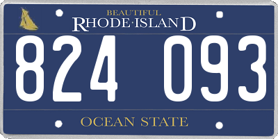 RI license plate 824093