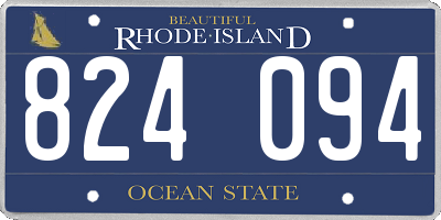 RI license plate 824094