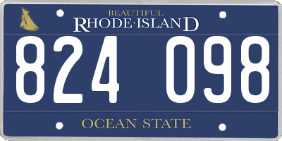 RI license plate 824098