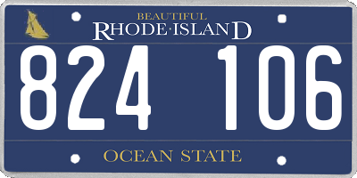 RI license plate 824106