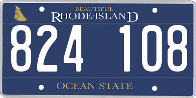 RI license plate 824108