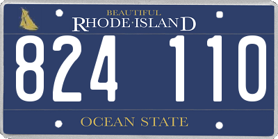 RI license plate 824110