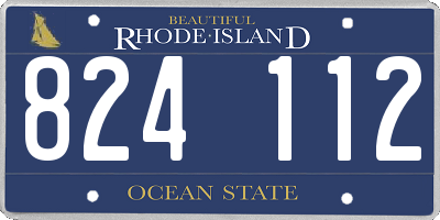 RI license plate 824112