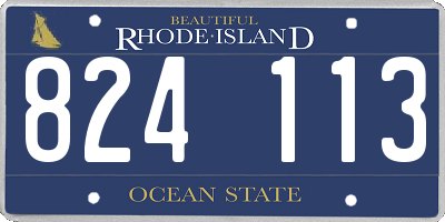 RI license plate 824113