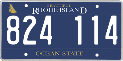 RI license plate 824114