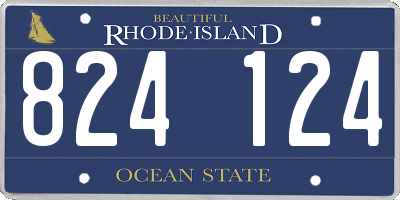 RI license plate 824124