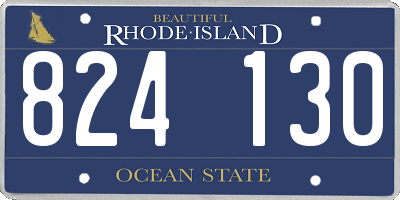 RI license plate 824130