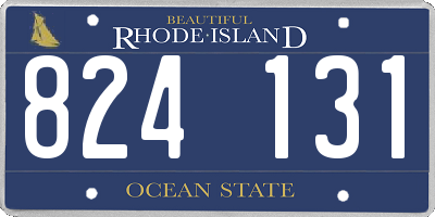 RI license plate 824131